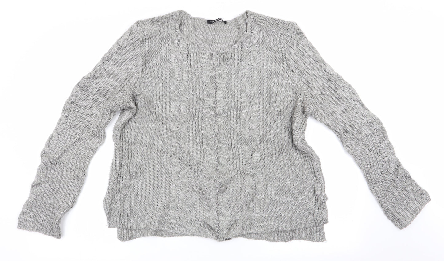 Womens UK Size L Terranova Grey Pullover Jumper