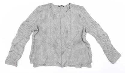 Womens UK Size L Terranova Grey Pullover Jumper