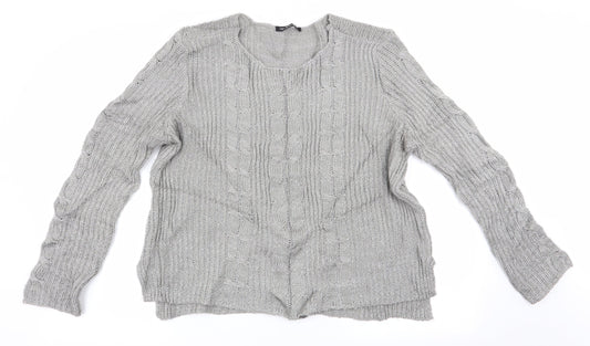 Womens UK Size L Terranova Grey Pullover Jumper