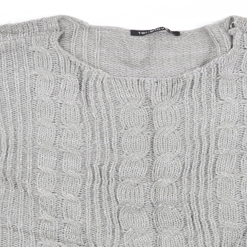 Womens UK Size L Terranova Grey Pullover Jumper