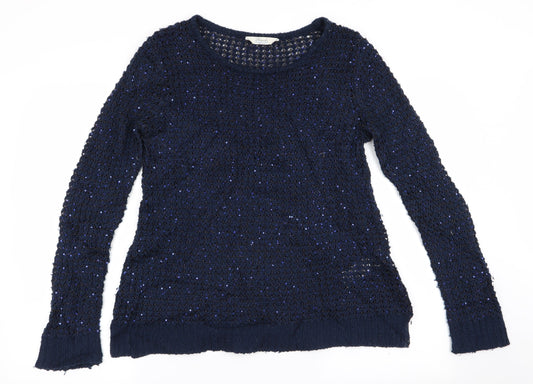 Womens UK Size 14 Peacocks Blue Pullover Jumper