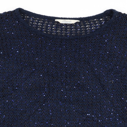 Womens UK Size 14 Peacocks Blue Pullover Jumper