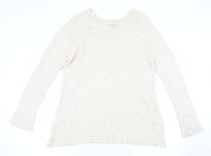Womens UK Size 8 Topshop Beige Pullover Jumper