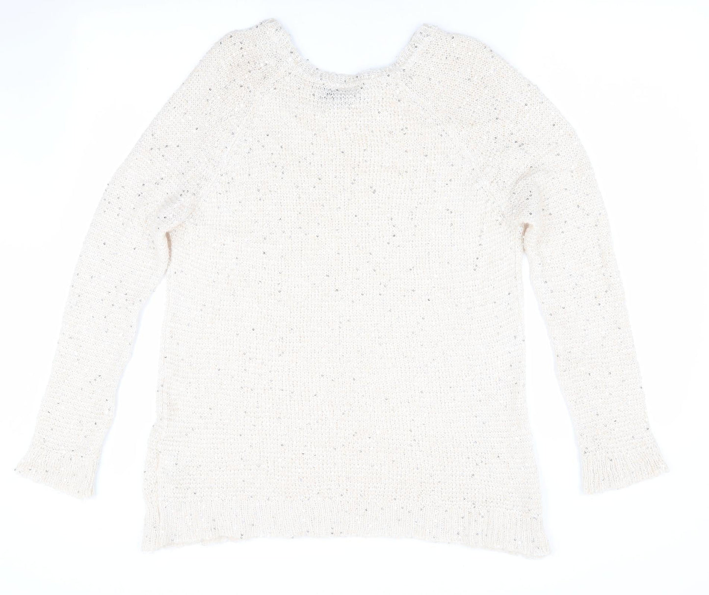 Womens UK Size 8 Topshop Beige Pullover Jumper
