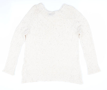 Womens UK Size 8 Topshop Beige Pullover Jumper