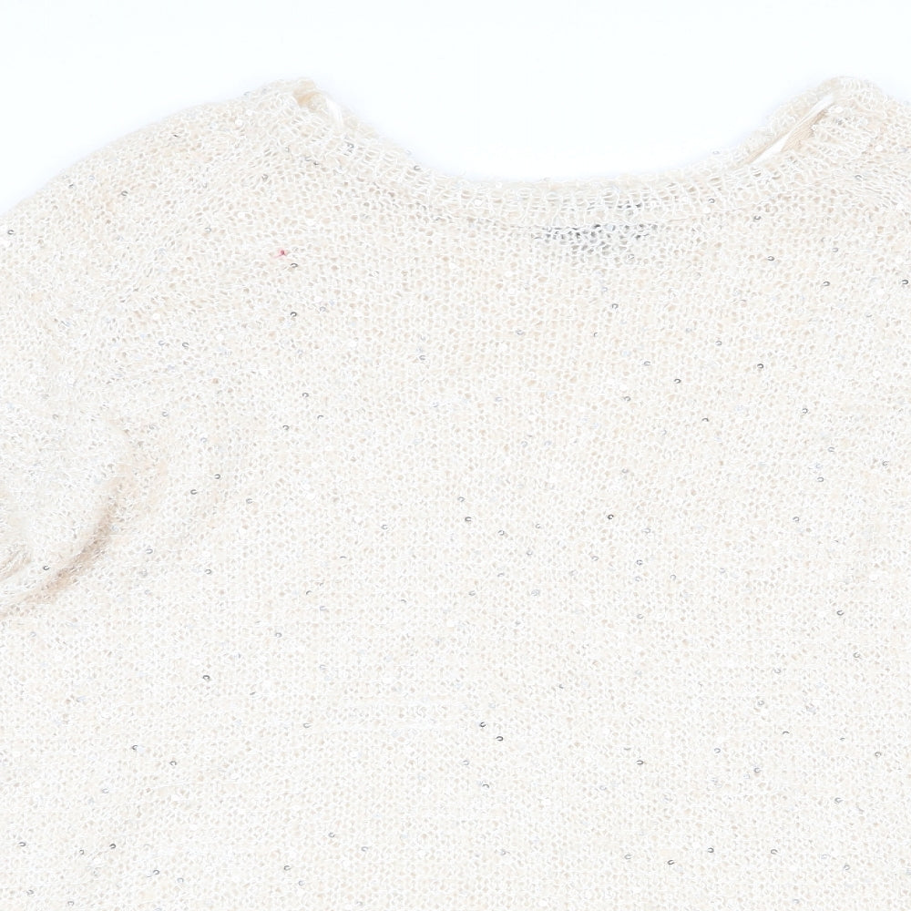 Womens UK Size 8 Topshop Beige Pullover Jumper