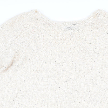 Womens UK Size 8 Topshop Beige Pullover Jumper