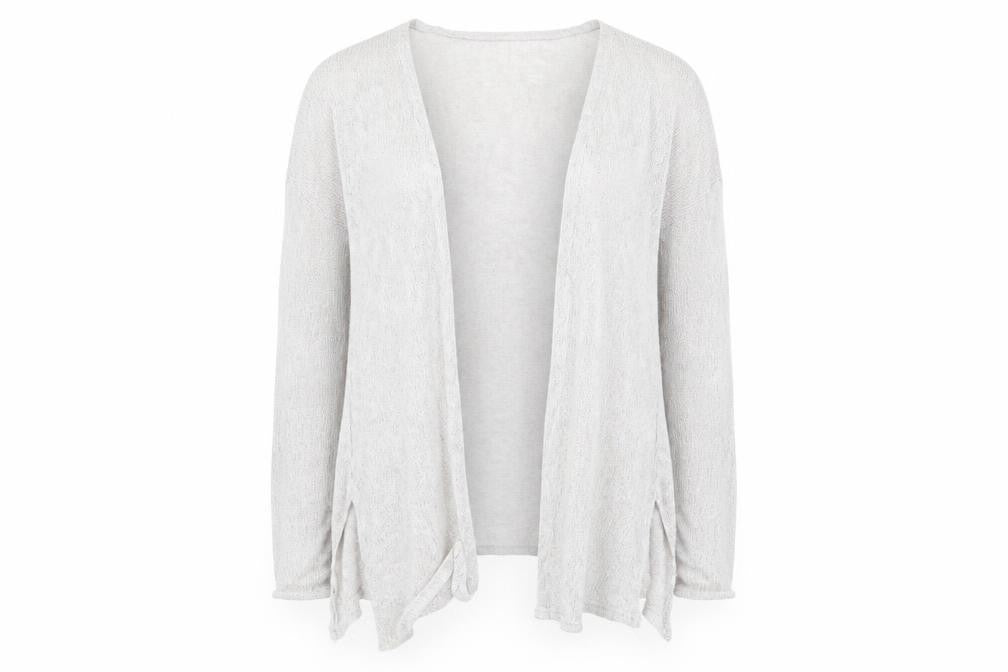 Front view of Divided women’s grey cardigan jumper, size XS, - longline cardigan