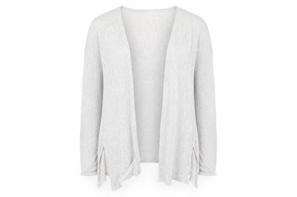 Front view of Divided women’s grey cardigan jumper, size XS, - longline cardigan
