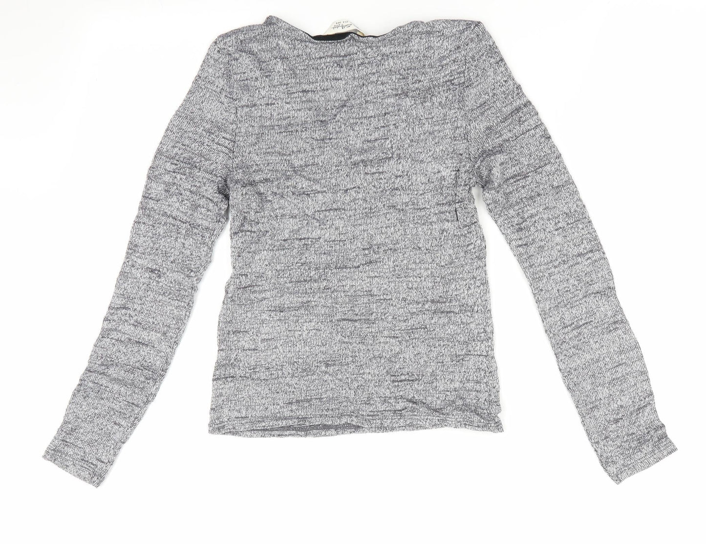 Womens UK Size 8 Miss Selfridge Grey Tunic Jumper
