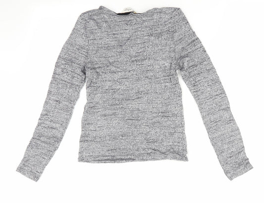 Womens UK Size 8 Miss Selfridge Grey Tunic Jumper