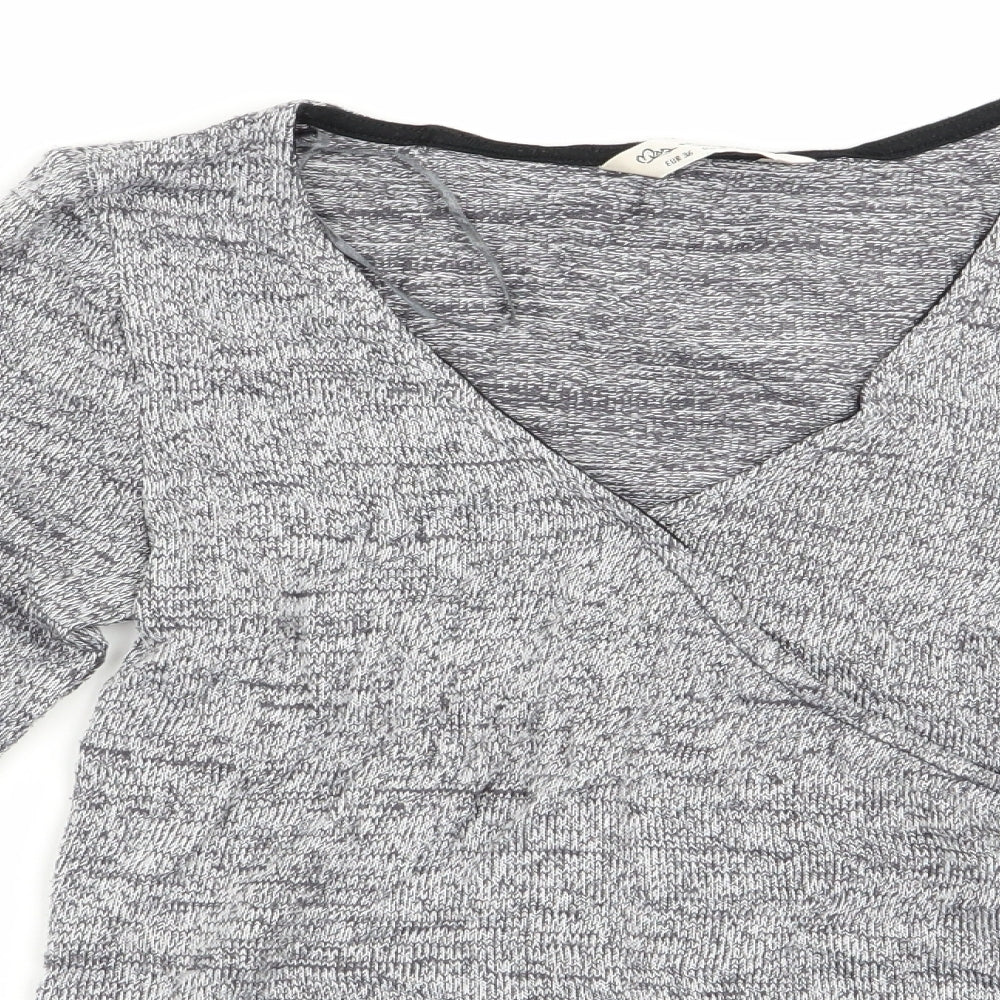 Womens UK Size 8 Miss Selfridge Grey Tunic Jumper