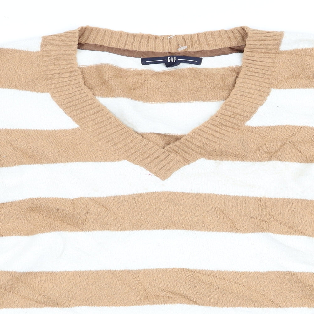 Gap Womens Beige Striped  Pullover Jumper Size S