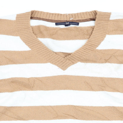 Gap Womens Beige Striped  Pullover Jumper Size S