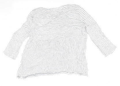 TU Womens Blue Striped  Pullover Jumper Size 18