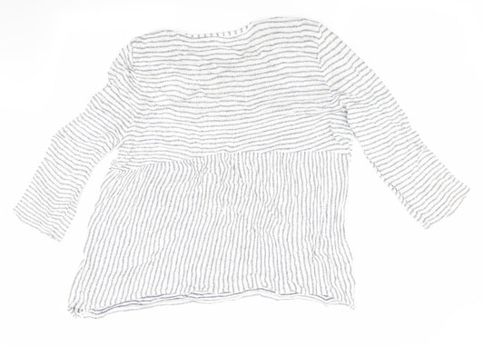 TU Womens Blue Striped  Pullover Jumper Size 18