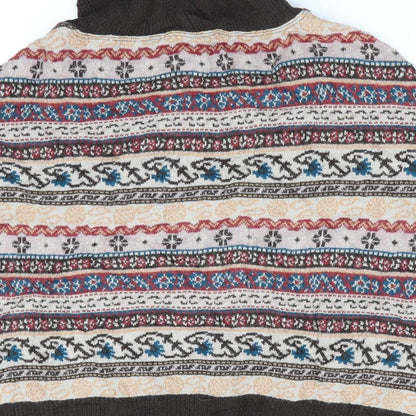 Nadine Womens Brown Floral  Vest Jumper Size S