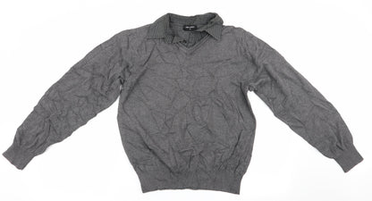 Urban Spirit Mens Grey   Pullover Jumper Size S  - Faux collar