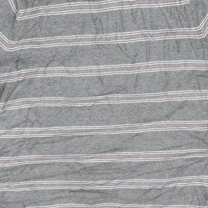 North Coast Mens Grey Striped  Pullover Jumper Size M