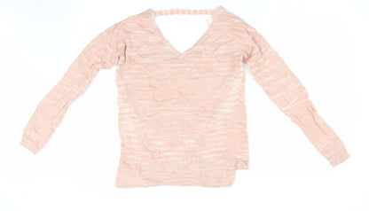 Womens UK Size S Marks and Spencer Pink Pullover Jumper