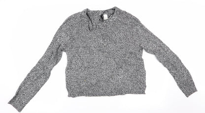 Womens UK Size 6 Divided Black Pullover Jumper