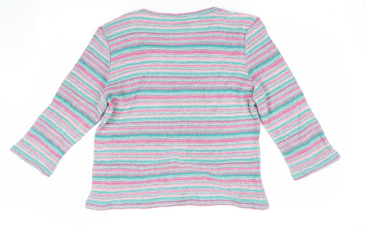 Per Una Womens Pink Striped  Jacket  Size L