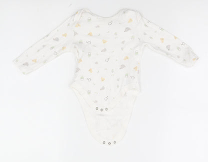 Primark Baby White Geometric  Leotard One-Piece Size 9-12 Months