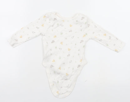 Primark Baby White Geometric  Leotard One-Piece Size 9-12 Months