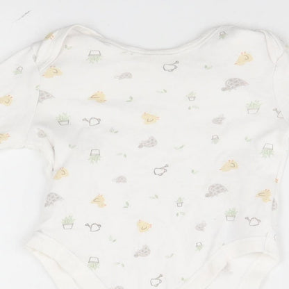 Primark Baby White Geometric  Leotard One-Piece Size 9-12 Months