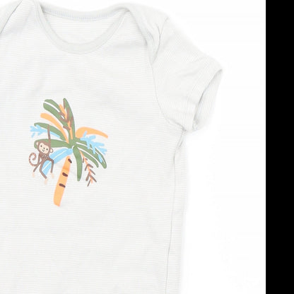 F&F Baby Grey   Leotard One-Piece Size 9-12 Months  - Monkey