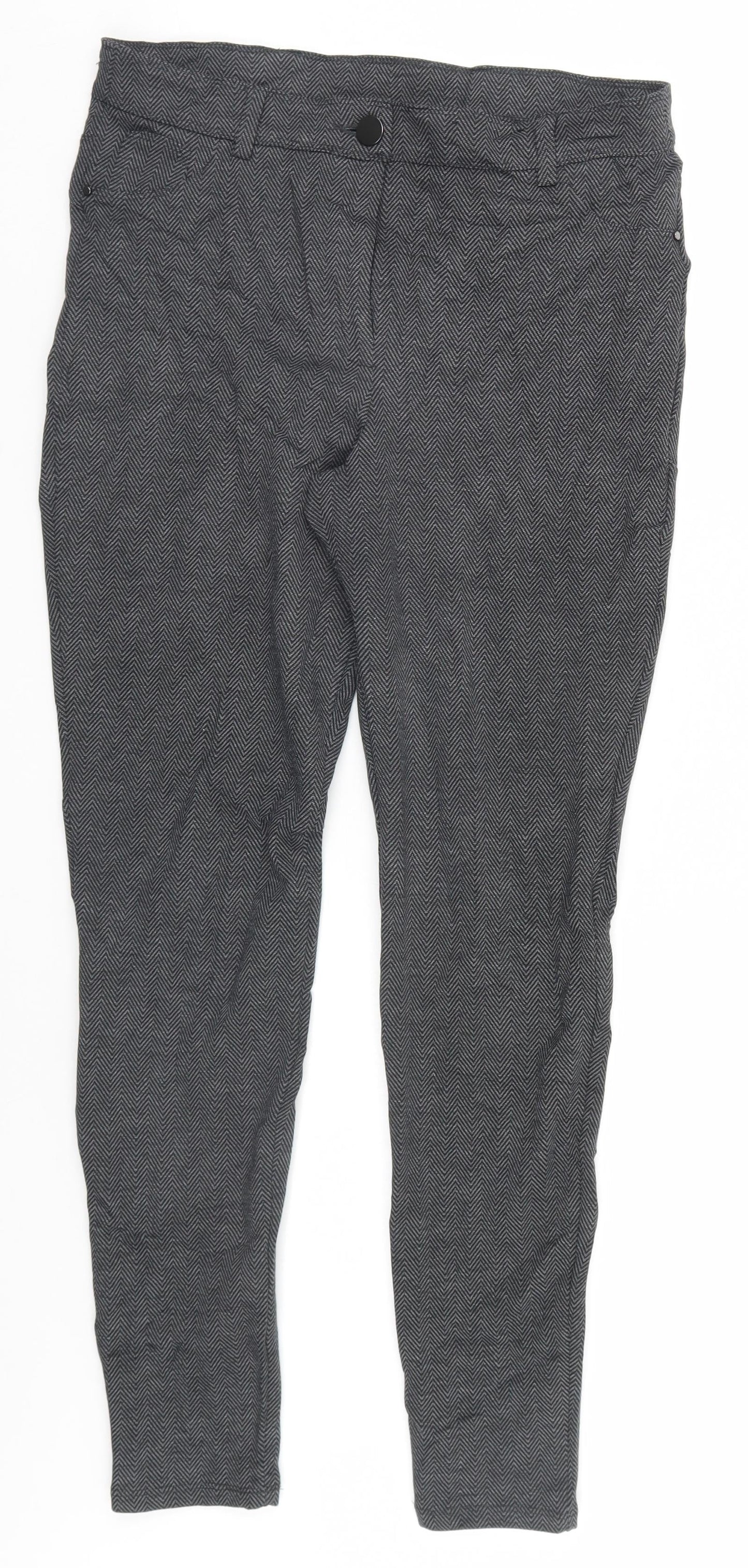 Womens UK Size 12 Dorothy Perkins Regular Fit  Grey Trousers