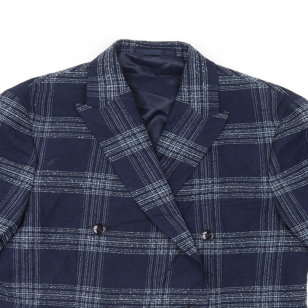 Womens UK Size  Preworn Blue Overcoat