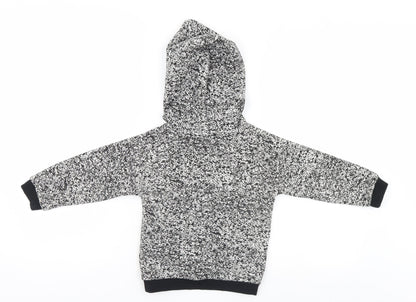 Matalan Boys White Animal Print  Pullover Hoodie Size 2-3 Years  - Little Boss