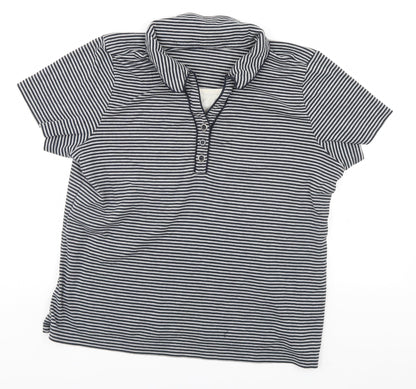 Preworn Mens Grey Striped   T-Shirt