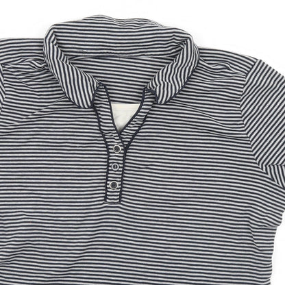 Preworn Mens Grey Striped   T-Shirt