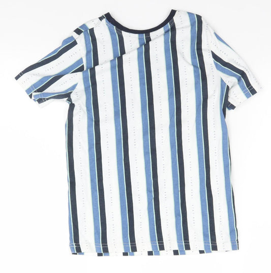 George Boys White Striped  Basic T-Shirt Size 9-10 Years  - Stay Real