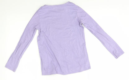 NEXT Girls Purple   Basic T-Shirt Size 9 Years  - reversible sequins