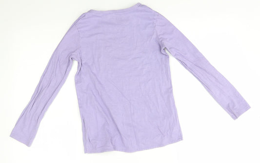 NEXT Girls Purple   Basic T-Shirt Size 9 Years  - reversible sequins