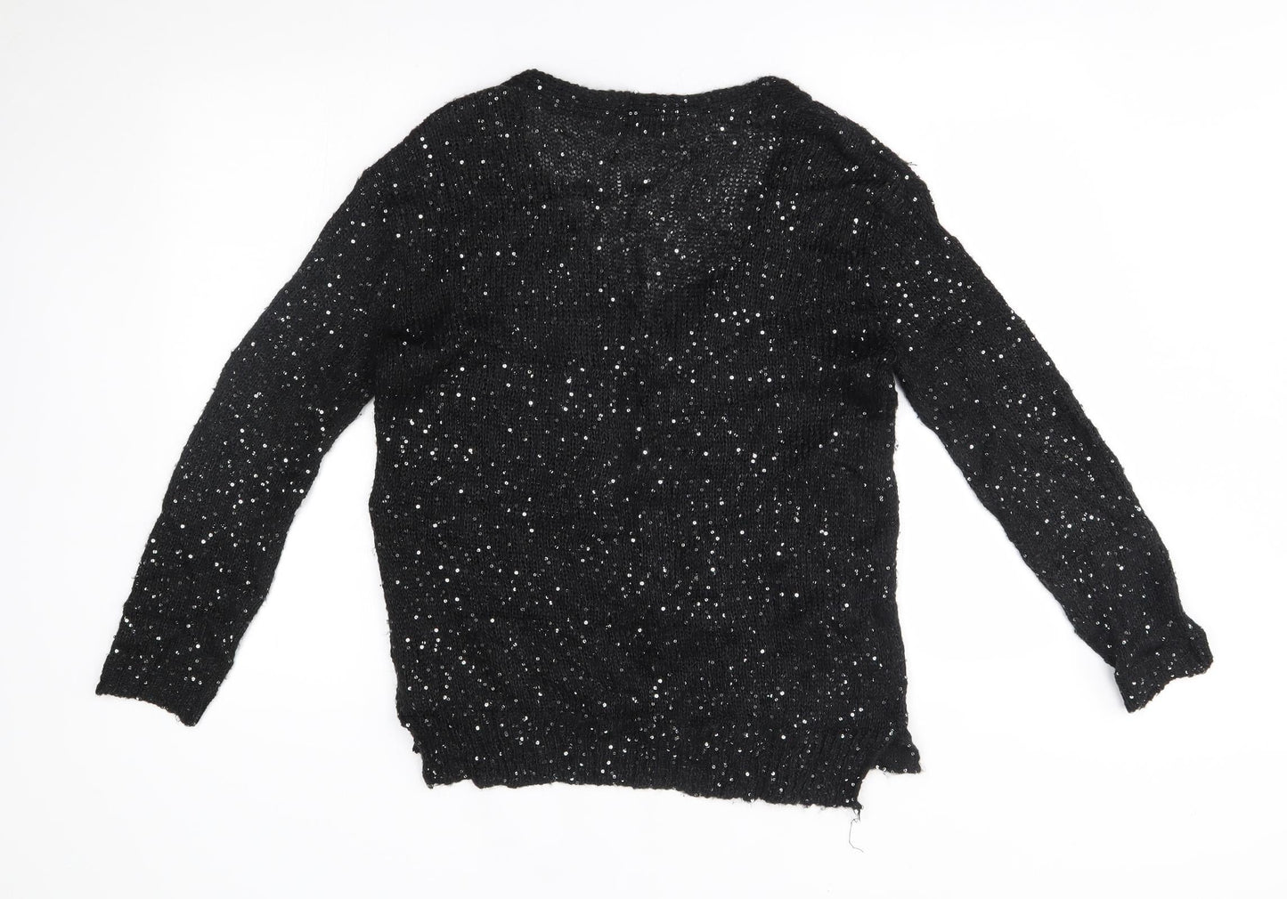 Womens UK Size S H&M Black Cardigan Jumper