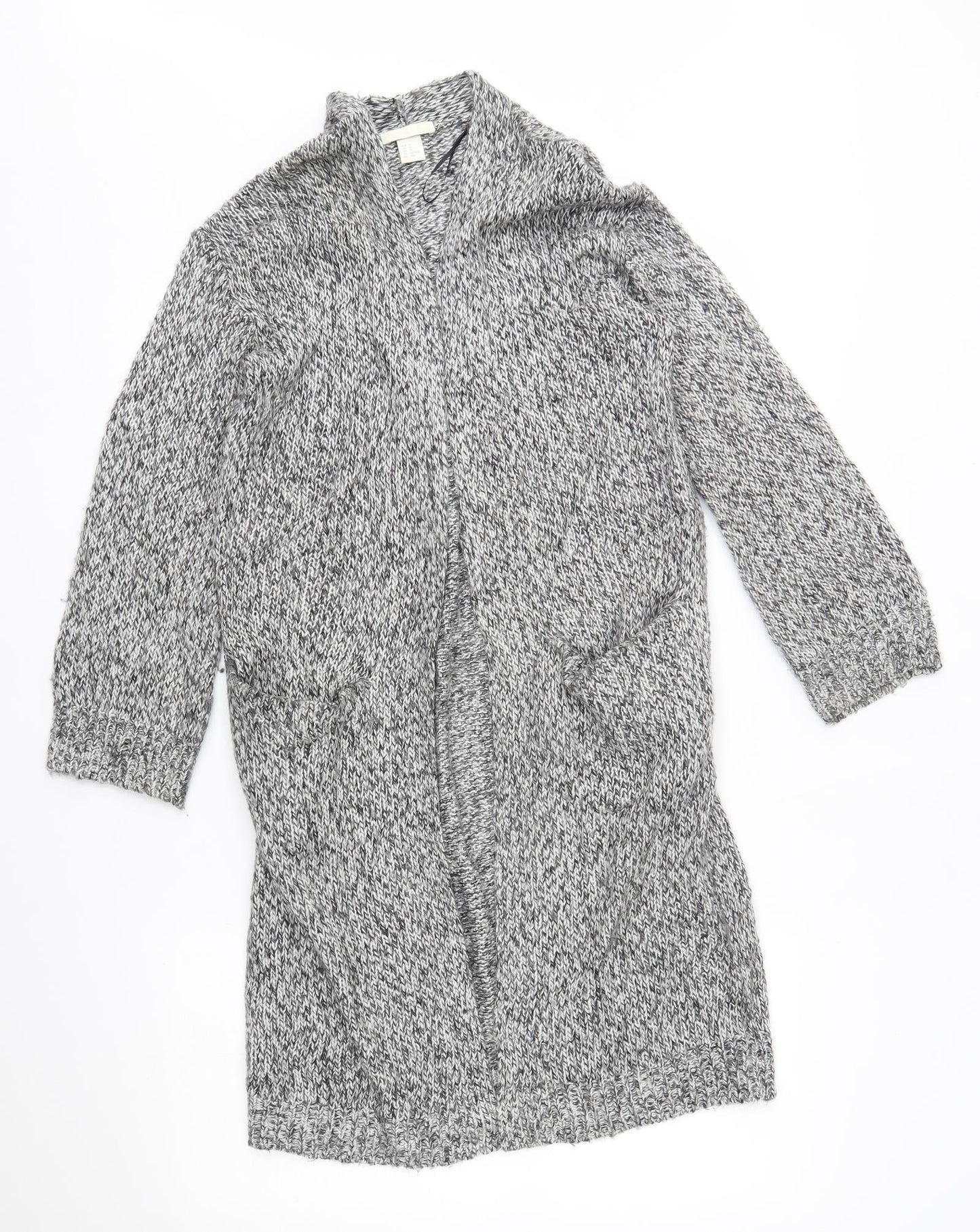 Womens UK Size XS H&M Grey Cardigan Jumper