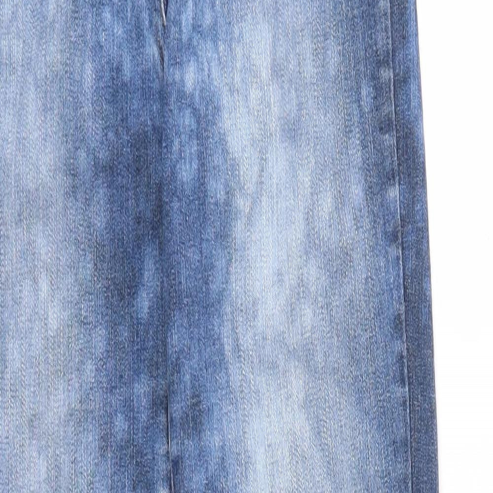 Womens UK Size 8 Papaya Regular Fit Straight Blue Jeans