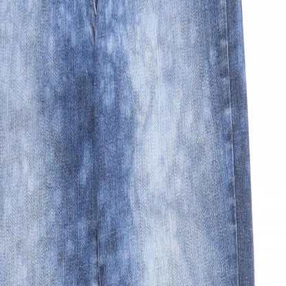Womens UK Size 8 Papaya Regular Fit Straight Blue Jeans