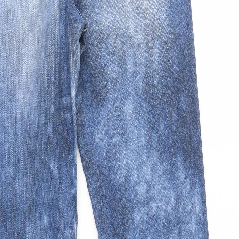 Womens UK Size 8 Papaya Regular Fit Straight Blue Jeans