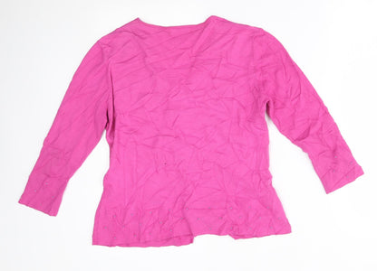 Womens UK Size L Precis Pink Cardigan Jumper