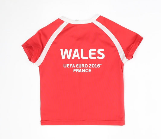 Euro 2016 Boys Red   Basic T-Shirt Size 3-4 Years  - wales