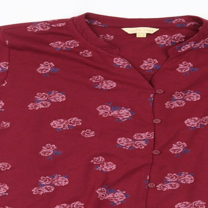 plum tree Womens Red Floral   Nightshirt Size 12