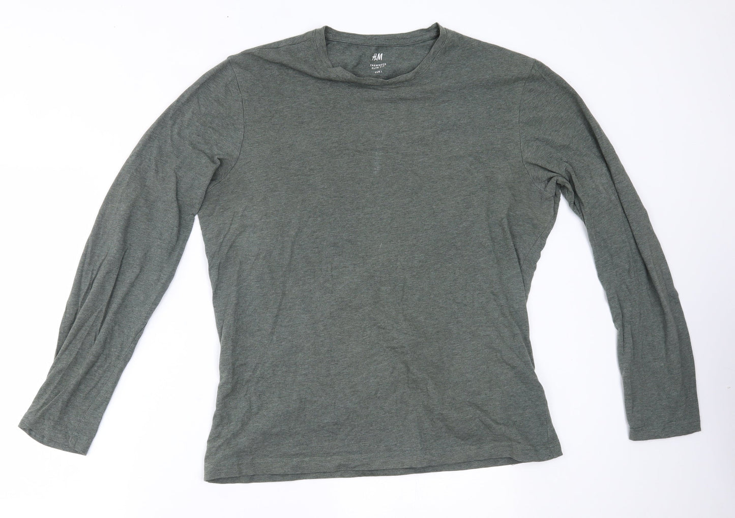 Womens UK Size L H&M Green Basic T-Shirt