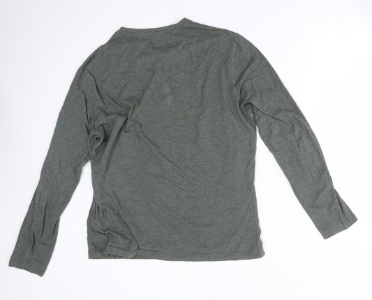 Womens UK Size L H&M Green Basic T-Shirt