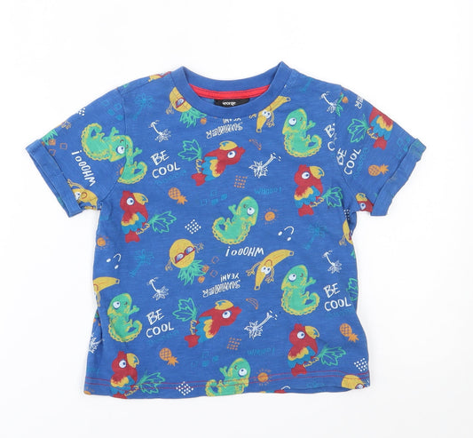 George Boys Blue   Basic T-Shirt Size 3-4 Years
