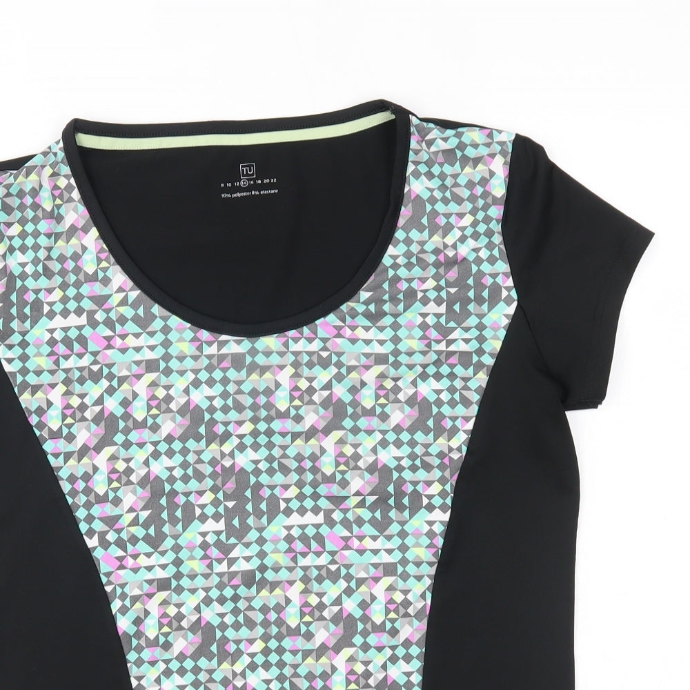 Womens UK Size 14 TU Black Basic Blouse